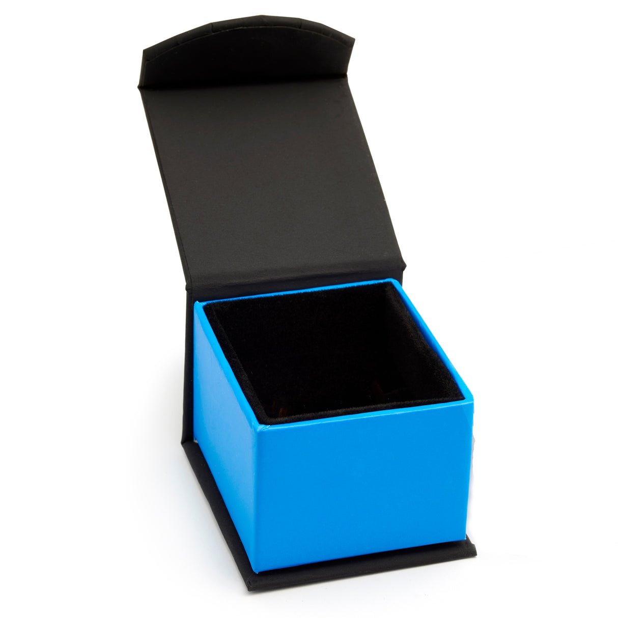 6mm Black & Blue Tungsten Ring Center Groove Brushed Finished Stepped Edges