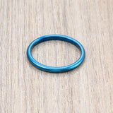 2mm Blue Classic High Polish Tungsten Comfort Fit Band