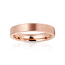 4mm Rose Gold Tungsten Ring Brushed Center Pipe Cut Finish