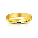 4mm Gold Tungsten Ring Gold Brushed Center